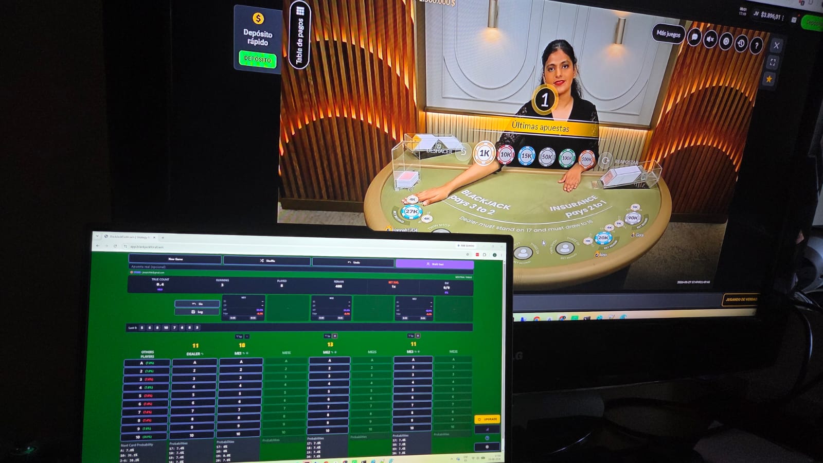 3-Seat Mode: laptop with a second monitor