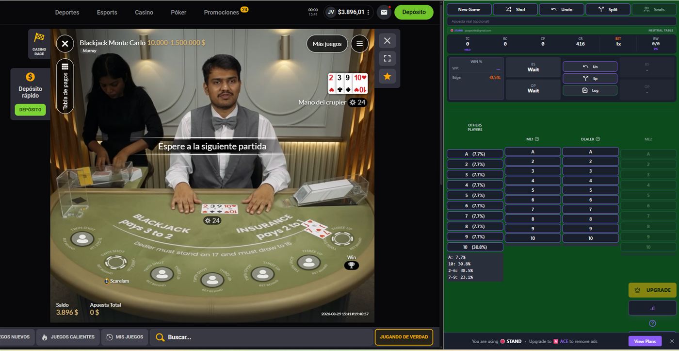 Mixed Mode: casino and BJ4A on the same laptop